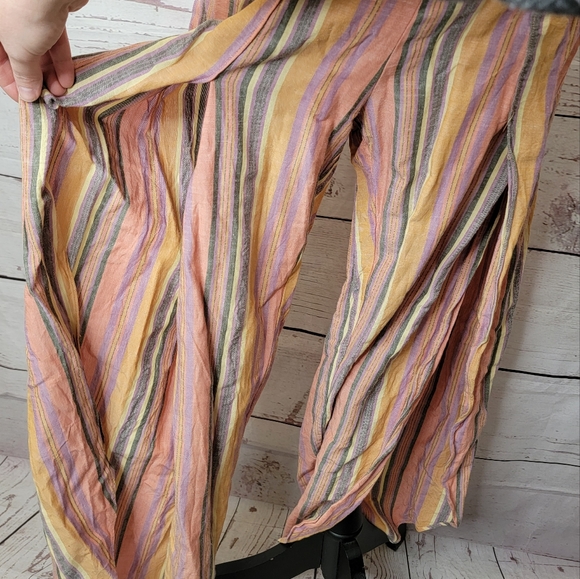 Drew striped tube top jumpsuit with leg slits - Picture 5 of 15